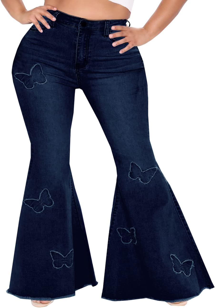 BessCops Womens Ripped Bell Bottom Jeans Review