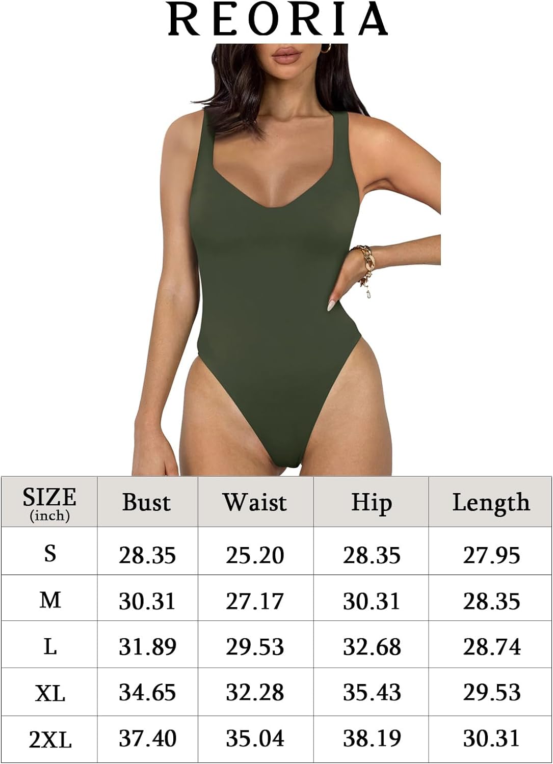 REORIA Women’s Tank Top Bodysuit Review